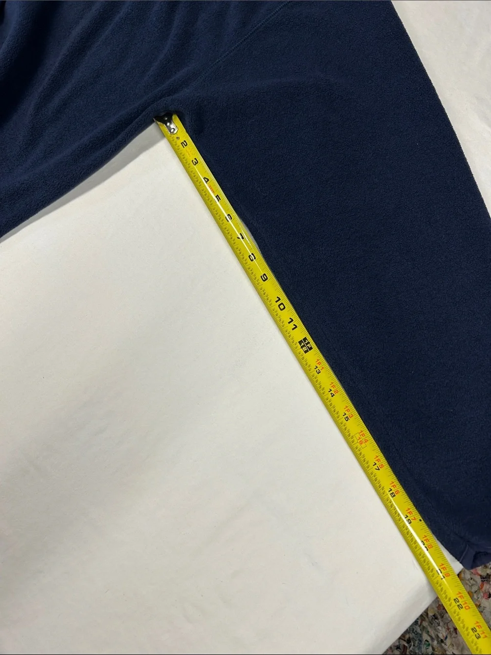 Vintage 90s Nautica Fleece Quarter Zip Pullover Sweatshirt Navy Crest